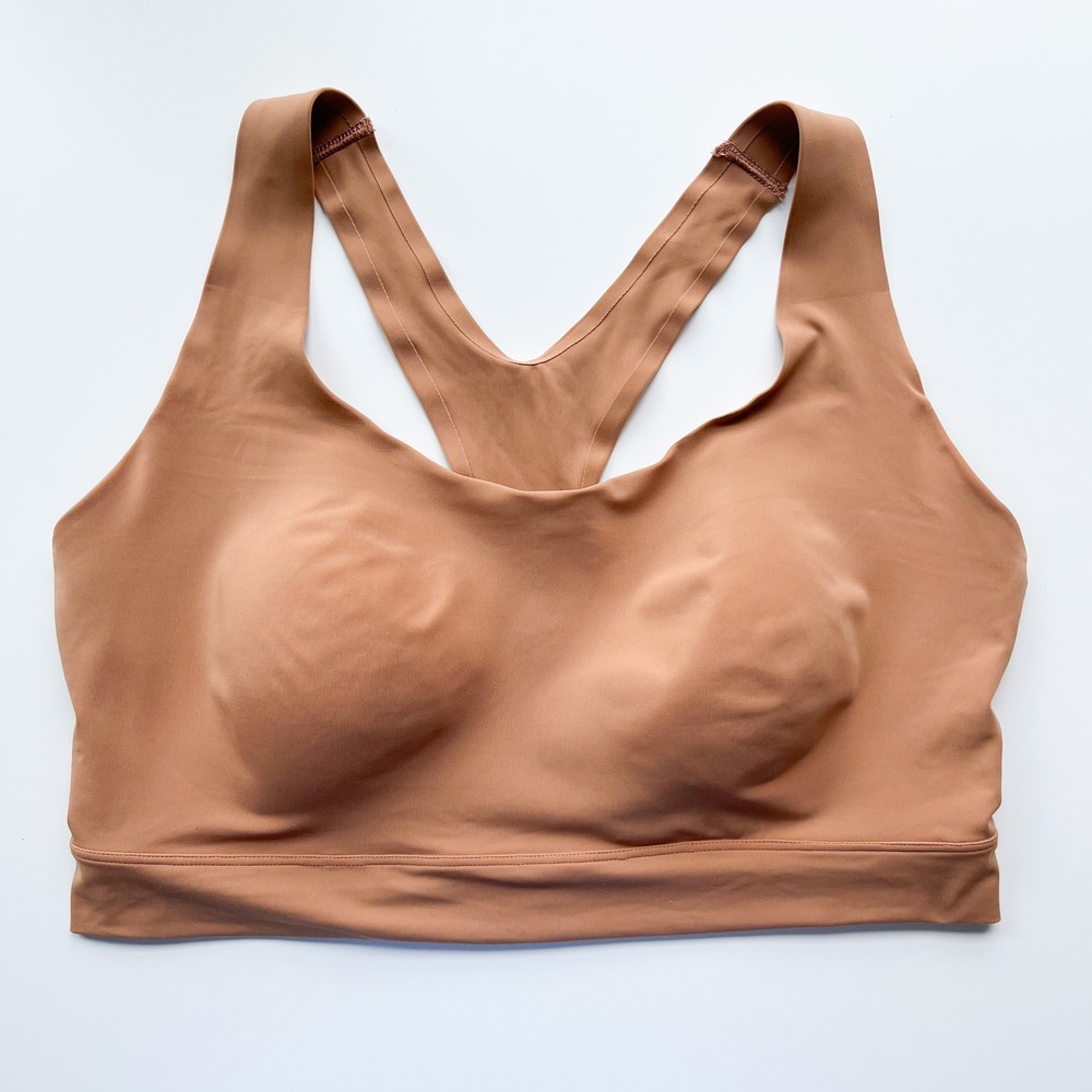 True & Co Athleisure Racerback Bra Bralette Tan‎ Brown Womens XL